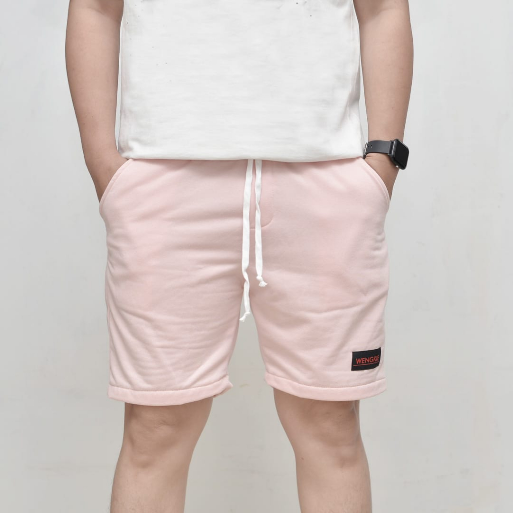 Wengkie.id / Boardshort / celana pendek pria / celana pendek wanita / celana casual / celana pendek murah / Warna Dusty Pink