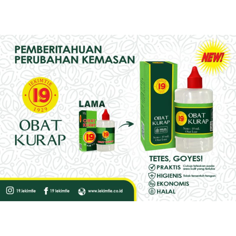 Expired 2025 Obat Kurap Panu Kadas Cap 19 Cair Ie Kim Tie HARGA PER PCS