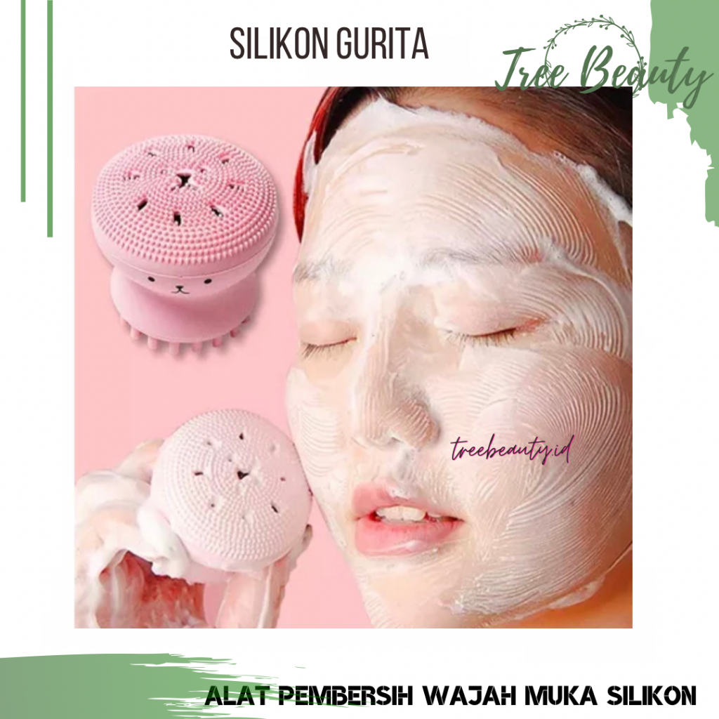 Alat Pembersih Wajah SILIKON GURITA Muka Sikat Wajah Make Up