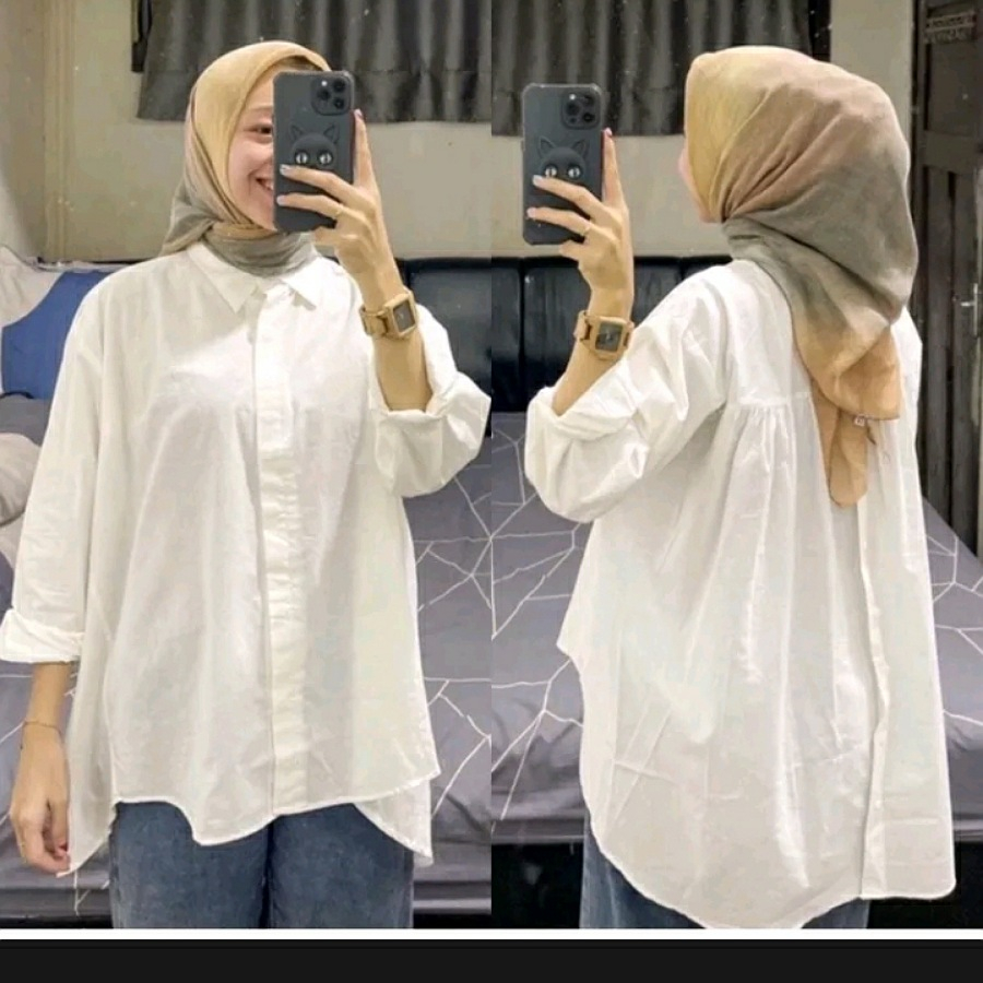 AMILAH KEMEJA  BAHAN CRINKLE LAGI TREN