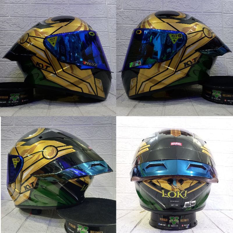 HELM KYT TT COURSE MARVEL LOKI PAKET GANTENG