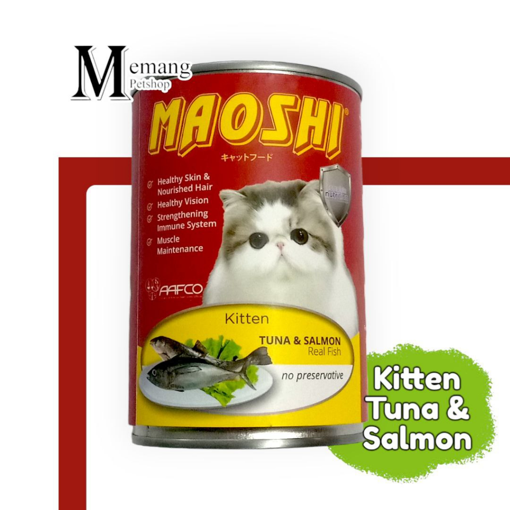 Maoshi Cat 400gram Kitten Tuna Salmon - Makanan Anak Kucing