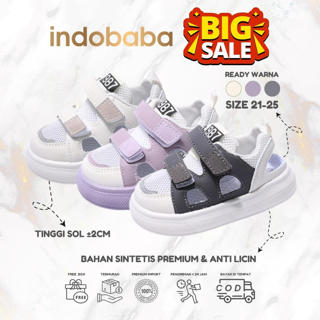 indobaba Sandal Anak Perempuan Sandal Anak Import Premium 1-5 Tahun S171