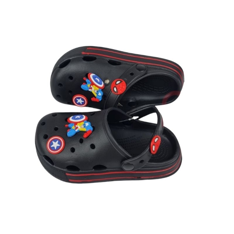 Sandal baim anak cowok Motif Avenger Tali belakang Eva ringan