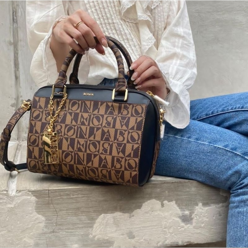 tas bonia original speedy s monogram lis hitam