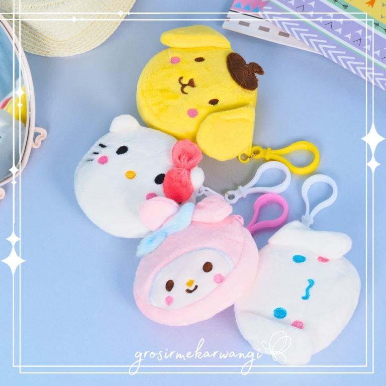 Dompet Karakter Sanrio Boneka Gantungan Dompet Koin Plushy Pouch Souvenir