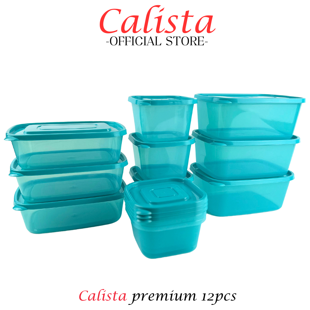 Toples Calista Rumoi Soft Colour 12pcs Tempat Makanan Bumbu Dapur Food Container Kulkas Plastik Set