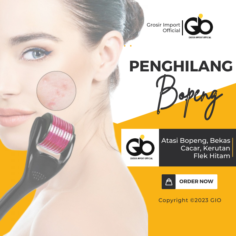 Dermaroller Alat Kecantikan Wajah Penghilang Bekas Jerawat Dan Bopeng Perawatan Wajah Ukuran 1.5 MM
