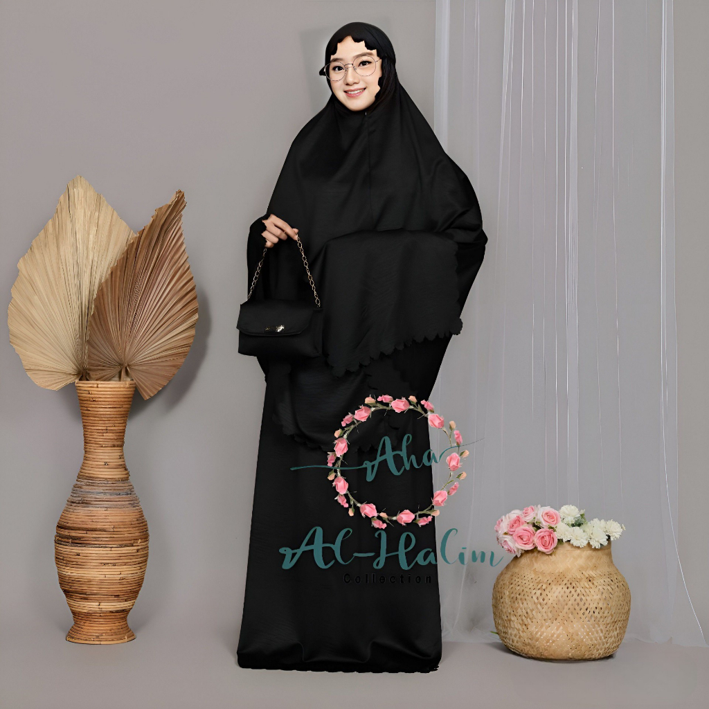 mukena santorini silk premium mukenah dewasa jumbo premium