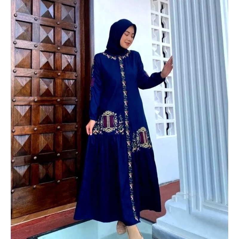 Adiba Gamis Bordir Mewah Terbaru Mewah