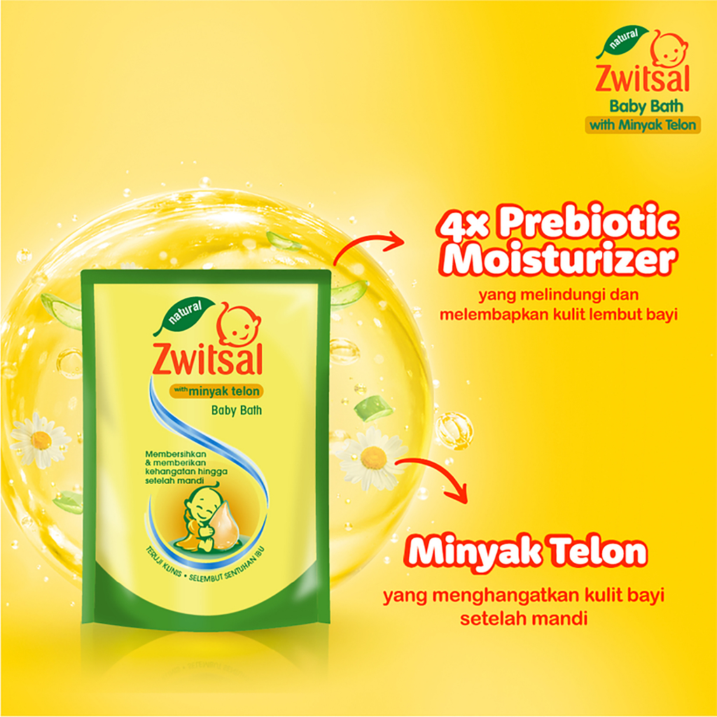 Zwitsal Baby Bath Natural Minyak Telon 250 ml - Sabun Mandi Cair Bayi