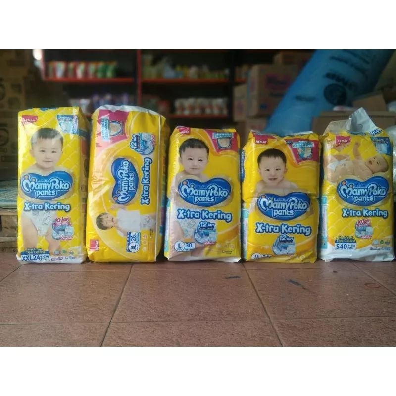 Baby Mamypoko pants Ekstra Kering NB-S44/S38/M32/L28/XL26/XXL24/S56/M48/L42/XL38