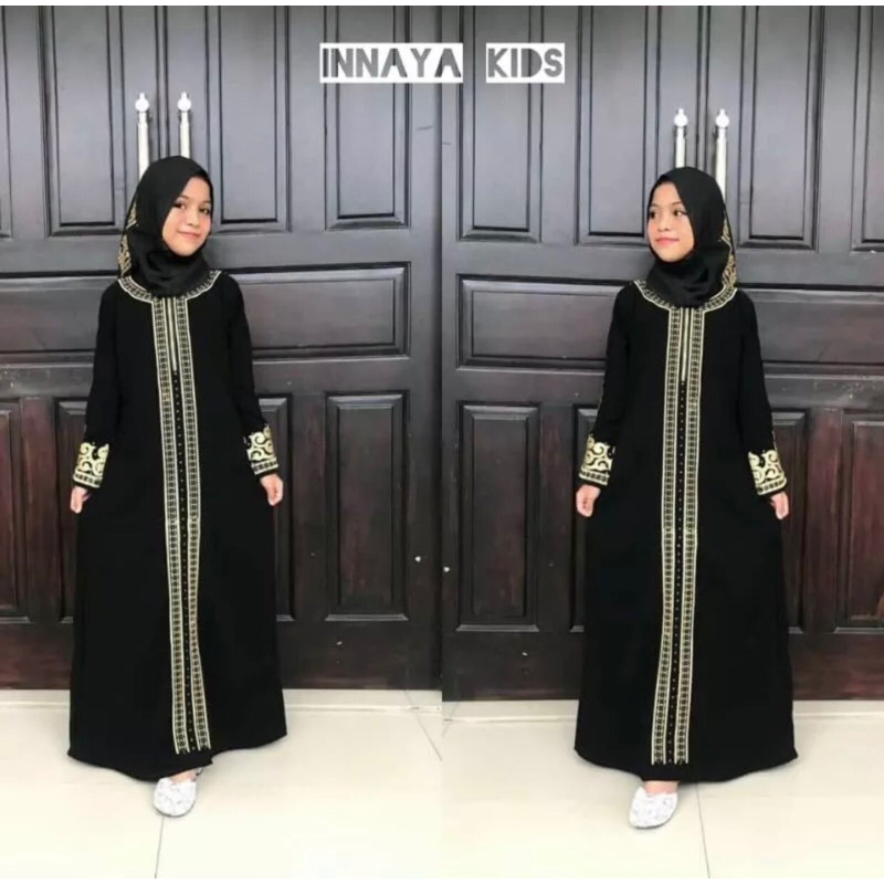 GAMIS ABAYA ANAK INNAYA + PASMINA CANTIK LUCU MURAH LEBAY COD