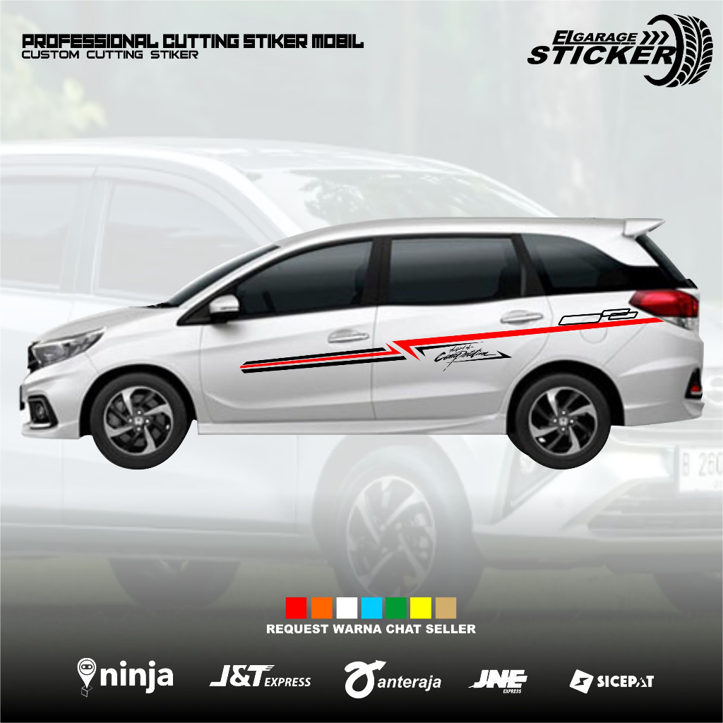 Stiker mobil honda mobilio cutting stiker list body samping simple all mobil honda
