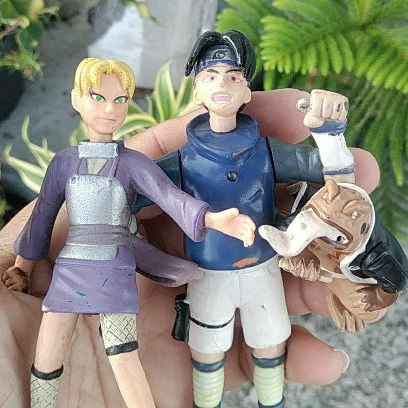 Paket 3 Mainan / Pajangan Naruto Figure Sasuke Temari Toys Bekas