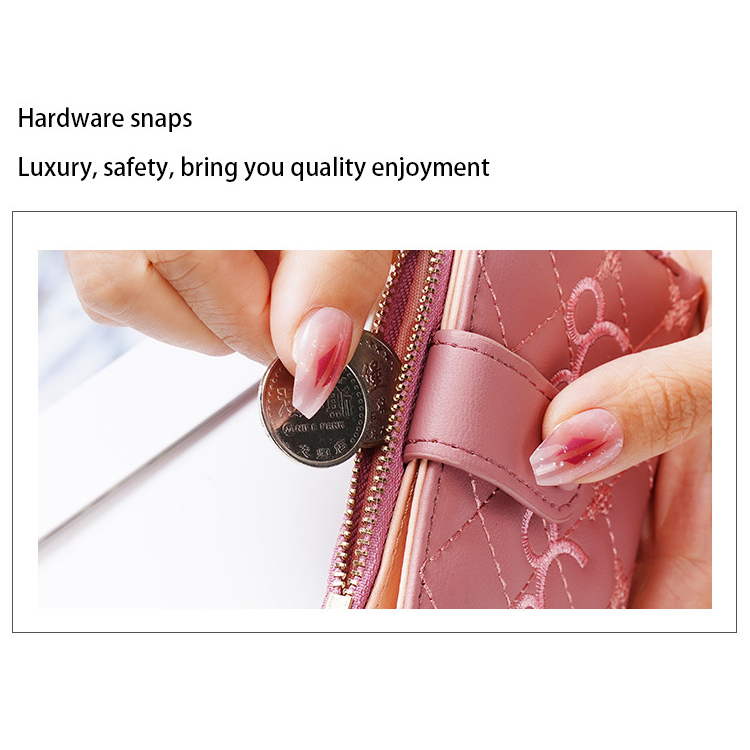 ASIN829 Dompet Wanita Dompet Pendek Wanita Dilipat 2058 Dompet Lipat Mini Fashion Korea Desain Segar Slot Kartu Berkapasitas Besar