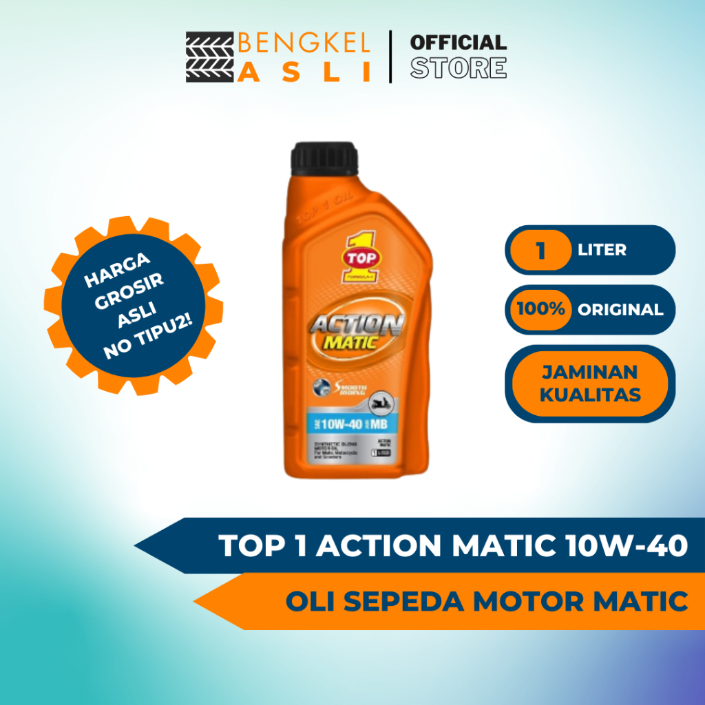 Oli Motor Matic TOP 1 ACTION MATIC SAE 10W-40 1 Liter