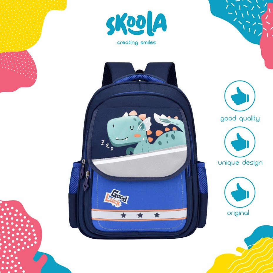 Skoola Tas Sekolah Anak Laki - Laki SD Ransel Dinosaurus - Yoji