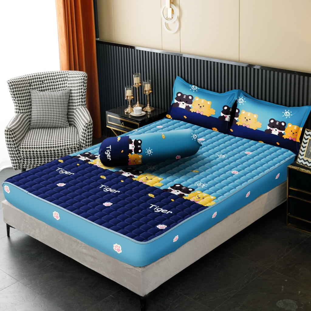 SPREI WATERPROOF UKURAN 200x200 king size dengan 2 sarung bantal dan 1 sarung guling