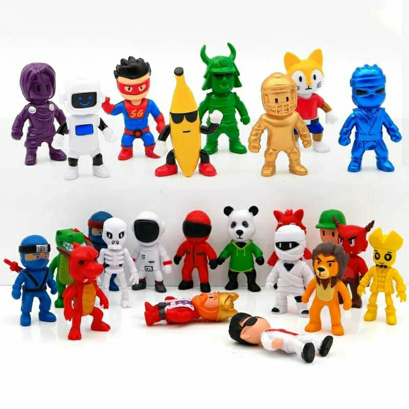 stumble guys figure set hiasan topper cake