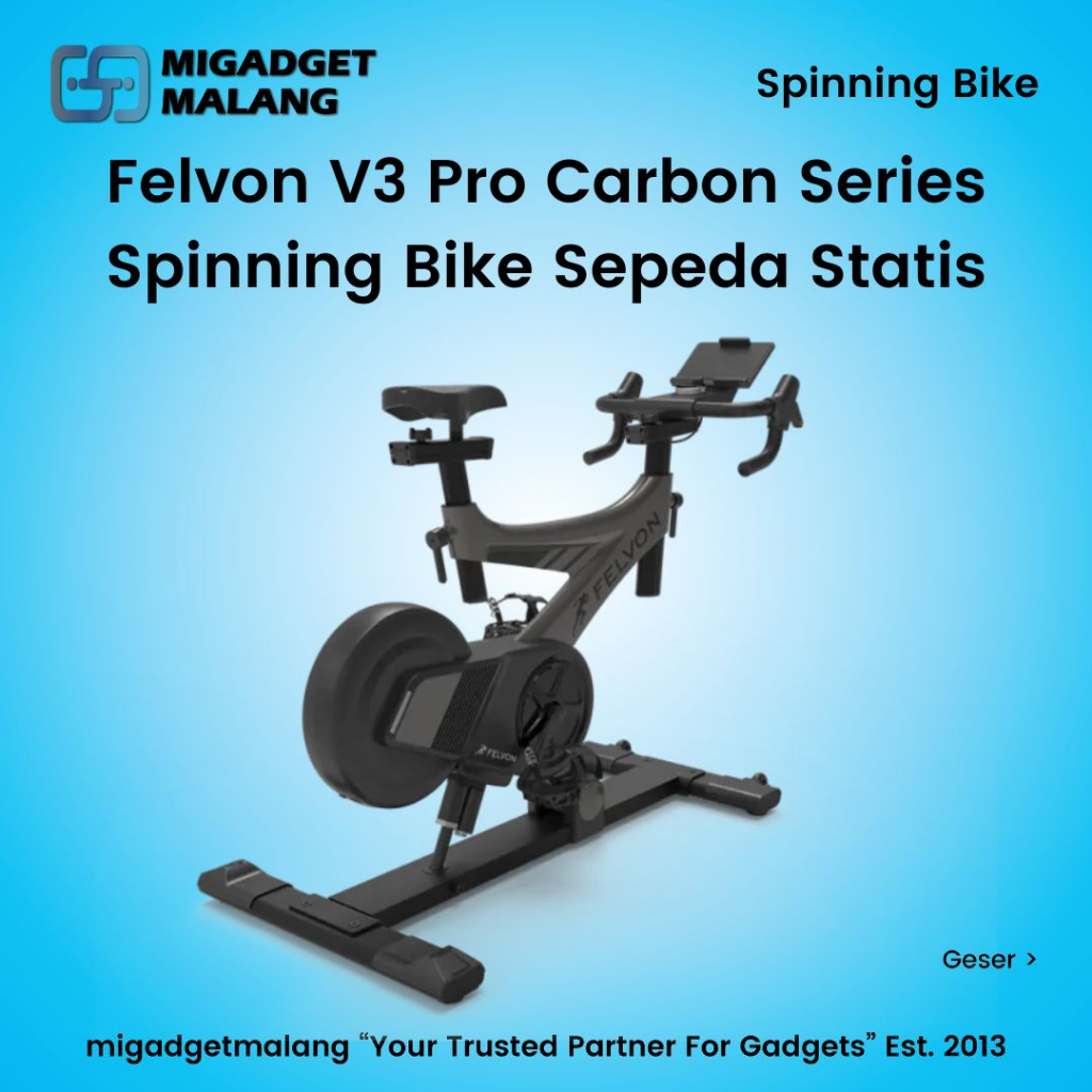 Felvon V3 Pro Carbon Trainer Automatic Resistance Spinning Bike Sepeda Statis