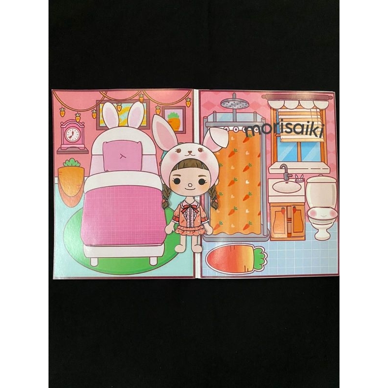 Toca Boca Paper Doll House Quite Busy Book Mainan Edukasi Anak Bongkar Pasang Melatih Motorik Anak Bahan Paper Art ( Kertas Foto )