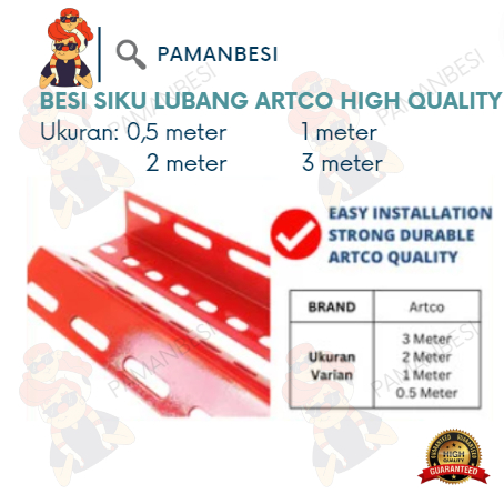 Besi Siku Lubang 2 Meter Artco