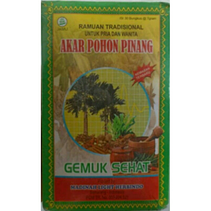 jamu gemuk sehat AKAR POHON PINANG