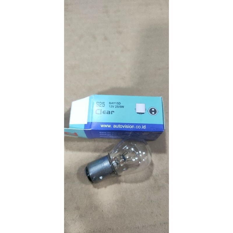 Bohlam rem stop rem Lampu Belakang Motor Bebek/Matic Autovision 12VOLT 25/5WATT mio beat fino vixion