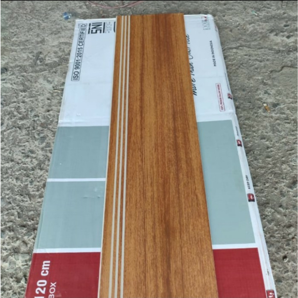 Stepnosing Granit Tangga motif KAYU FLAME MAHOGANY 30X60, 20X60