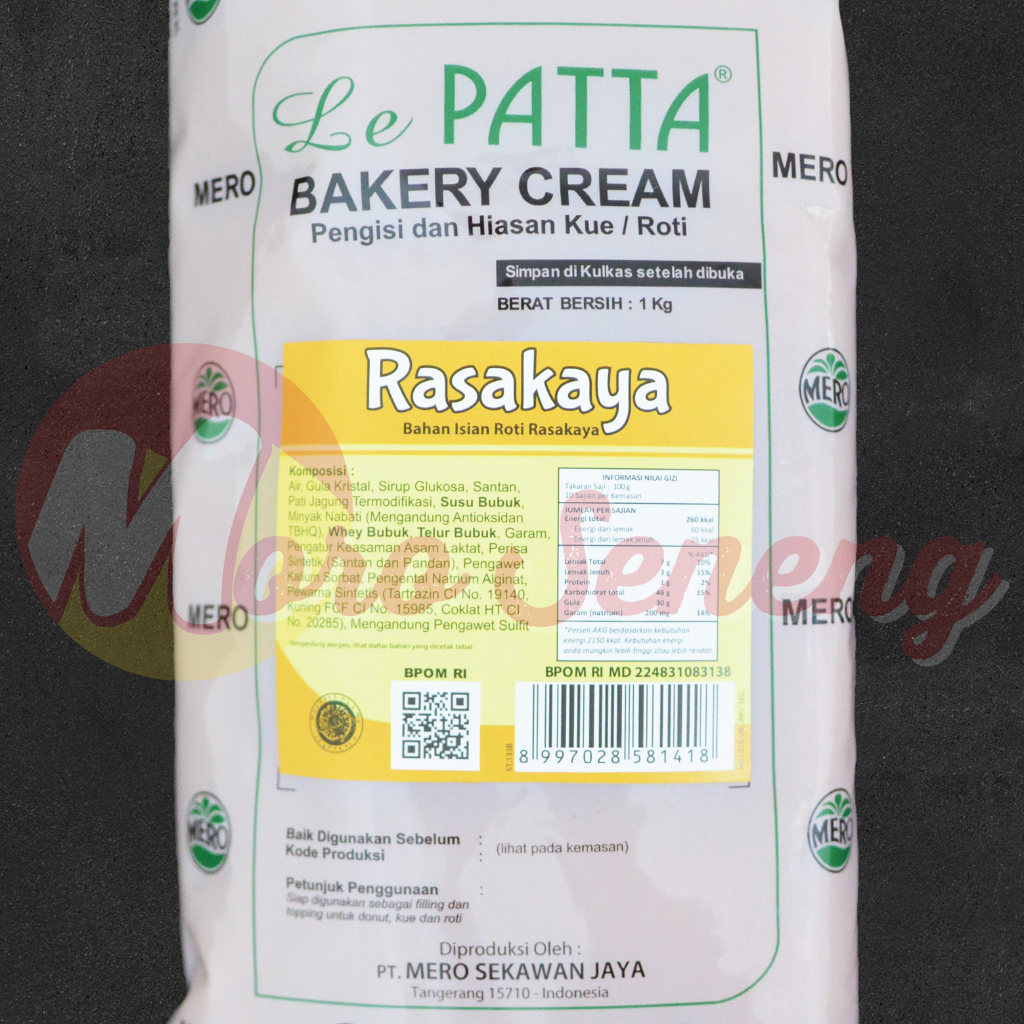 Bakery Cream Rasakaya Selai Srikaya Filling Topping Kaya Le Patta Mero