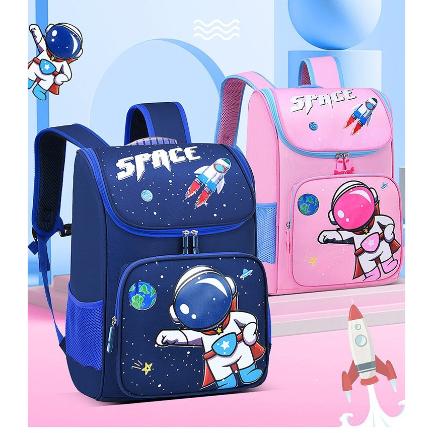 PTM-tas ransel anak sekolah TK SD-tas sekolah anak karakter astronot space