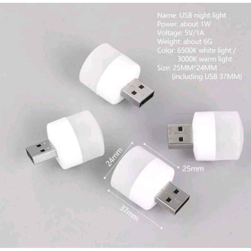 Lampu LED USB Mini Lampu Tidur / Lampu Belajar