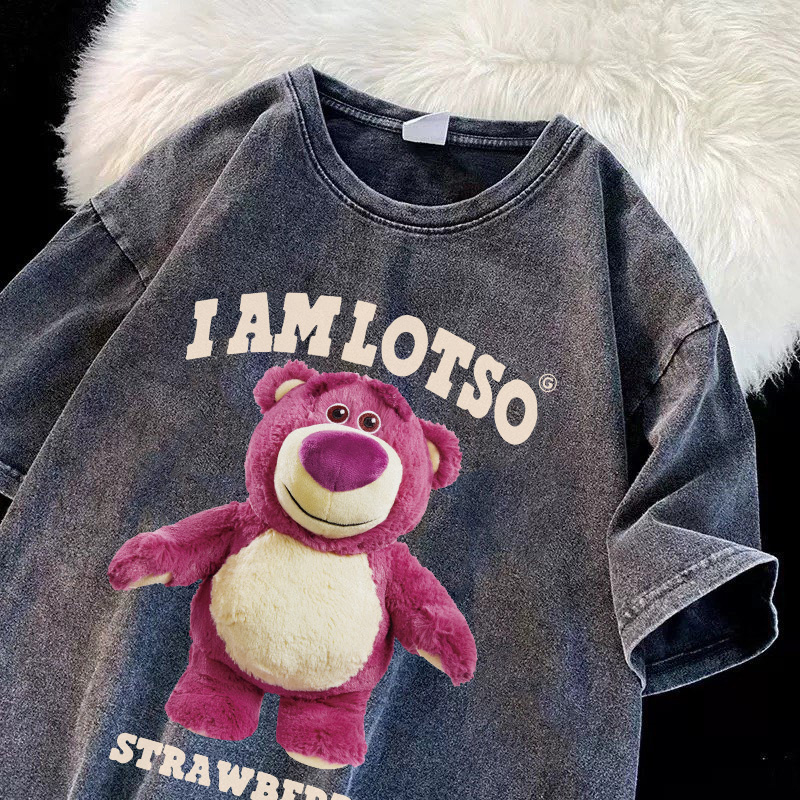 RDGF Lotso Toy Story kaos  oversize atasan korean style t shirt washed /A0921