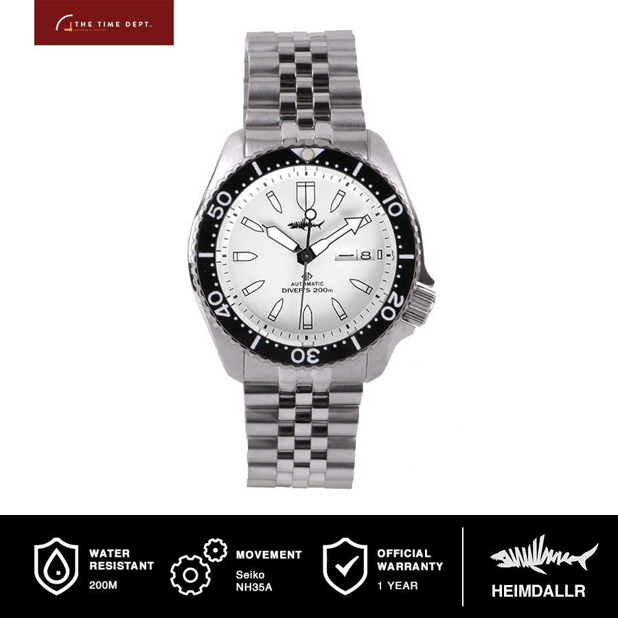 Heimdallr SKX Homage Mesin Seiko NH35A Automatic Jam Tangan Pria Diver 200M Water Resistance Jam Tan