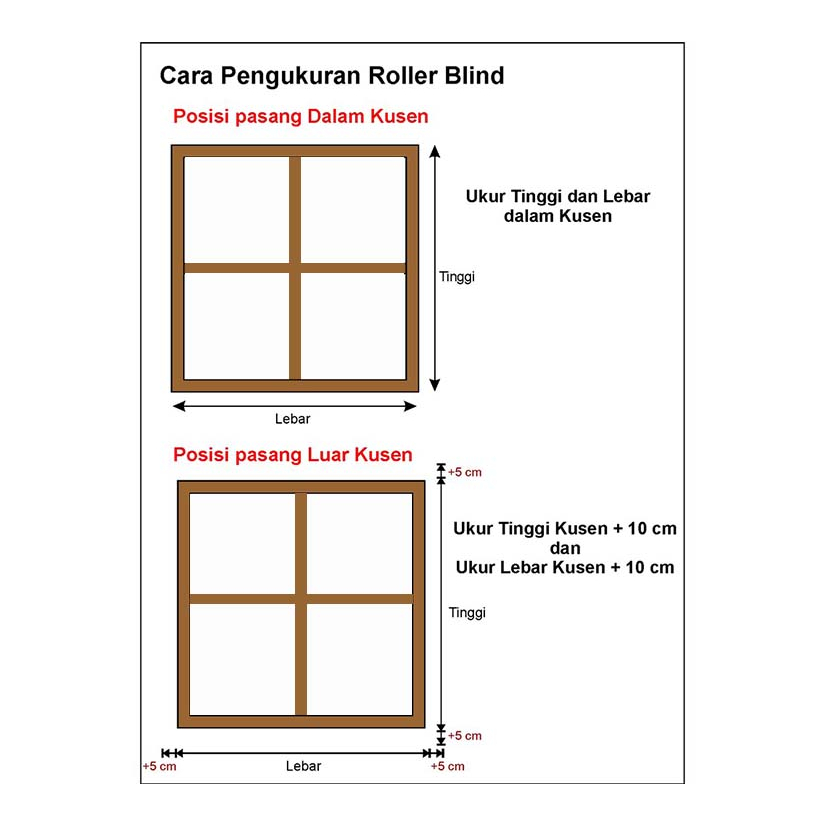 Roller Blind Sharp Point Dimout Blackout Tirai Jendela Gorden Gulung Kerai Kain Krey Murah