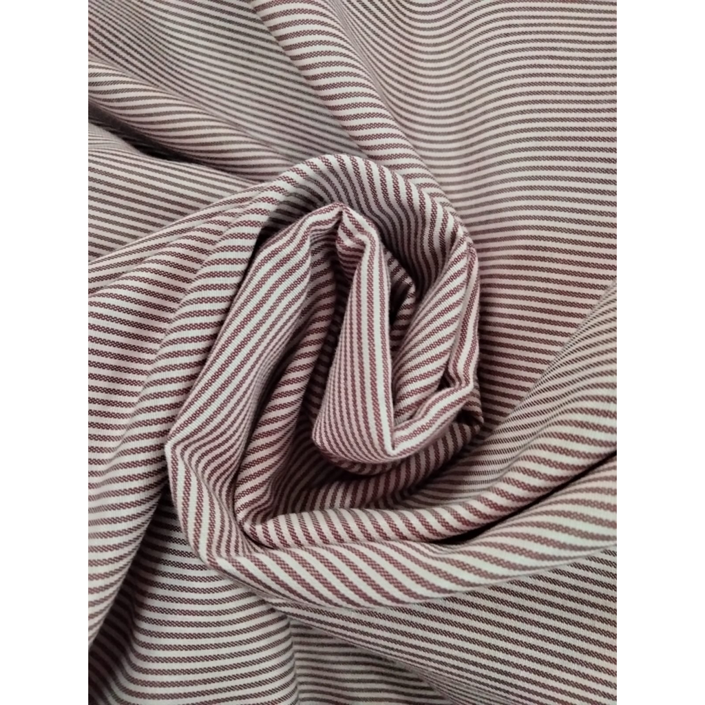 Kain Motif Kotak Salur Bahan Katun Jepang Yarndyed Meteran