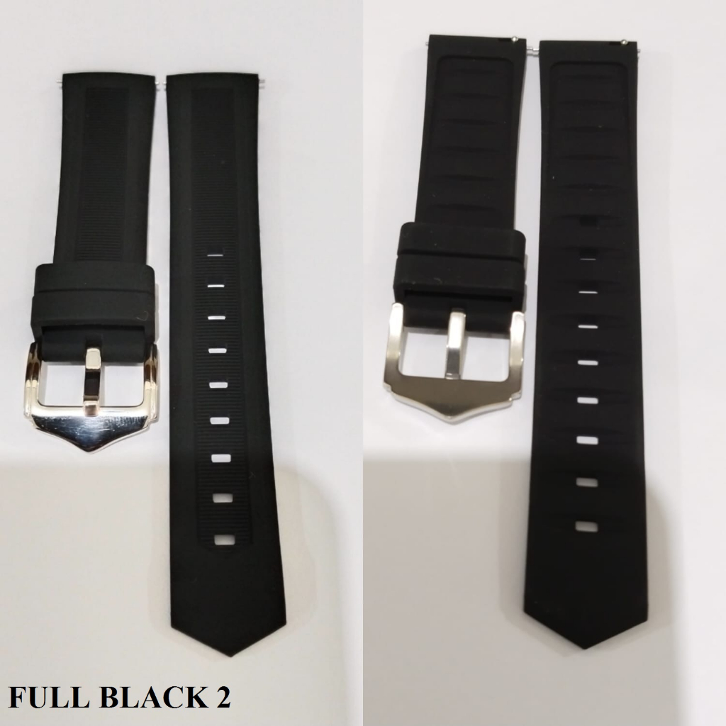 STRAP TALI KARET RUBBER JAM TANGAN SILICONE BERBAGAI UKURAN 18 MM-26 MM