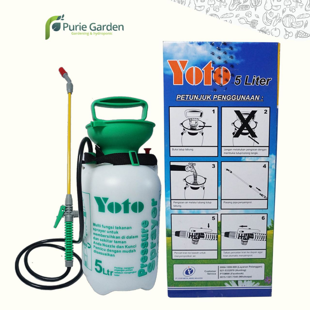 Sprayer 5 Liter Yoto Alat Semprot Pressure Sprayer PG KDR