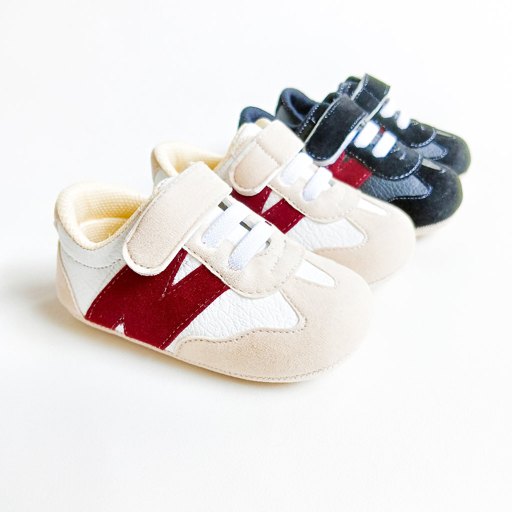 Sepatu Bayi Laki Laki 0 12 Bulan Murah Prewalker Anak Balita Cowok Terbaru Sneaker Motif N