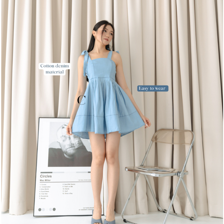 MINNIE DRESS - DRESS JEANS PREMIUM WANITA