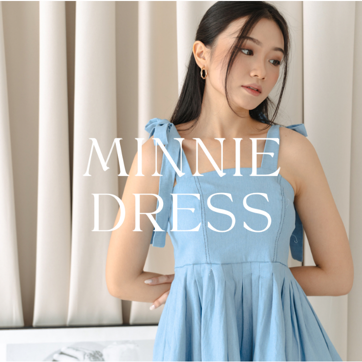 MINNIE DRESS - DRESS JEANS PREMIUM WANITA