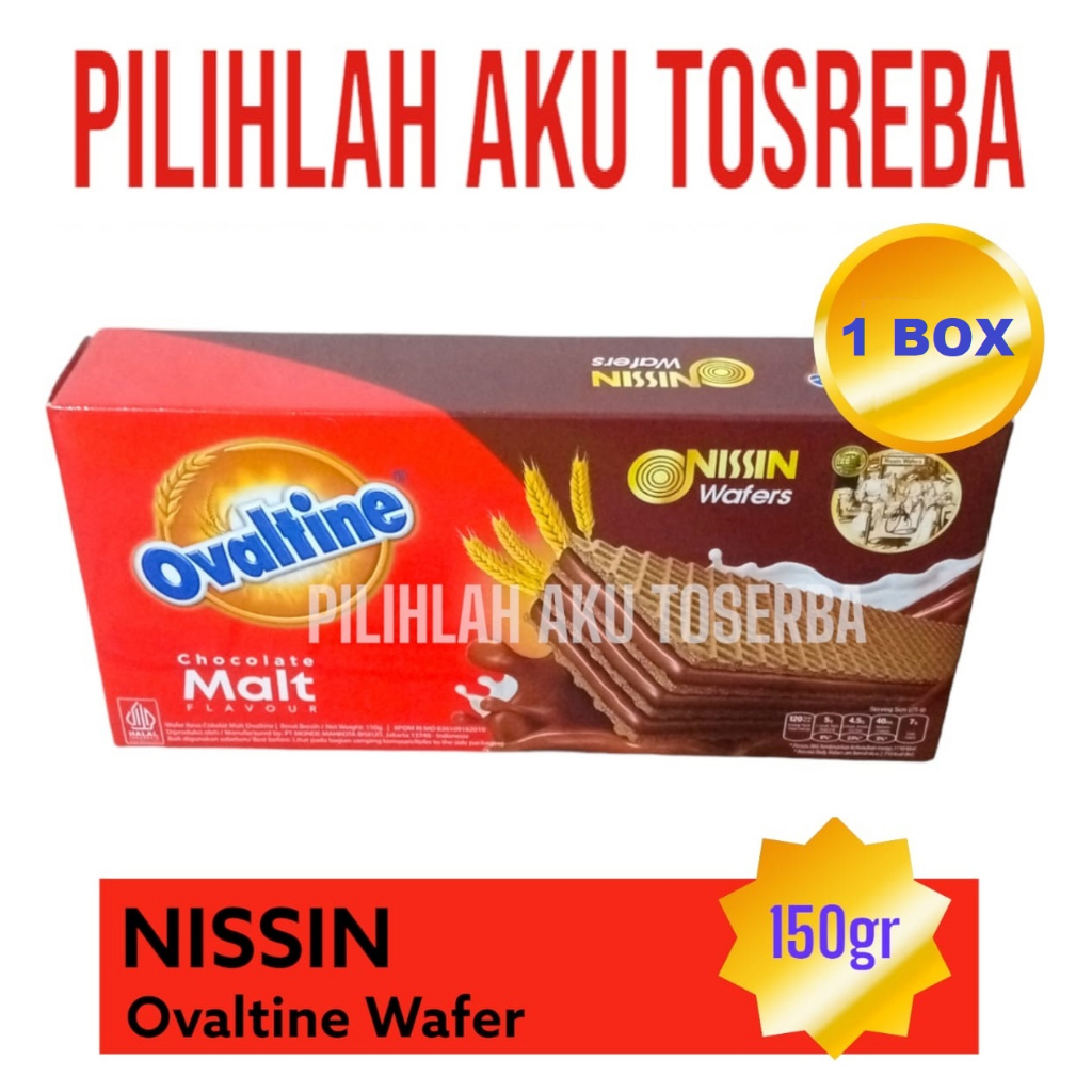 Nissin OVALTINE WAFER CHOCOLATE Malt 150 gr - ( HARGA 1 BOX )