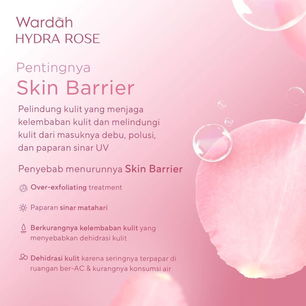 WARDAH Hydra Rose Dewy Aqua Day Gel Indonesia / Pelembab Wajah 17ml 40g / 72 Hours Hydrating Rose Oil Preserves And Protects Hydration All Day Long / Melembabkan Moisturizing Hydrating Muka / Skincare Face Care Series / Cleanser Toner Serum Night Cream