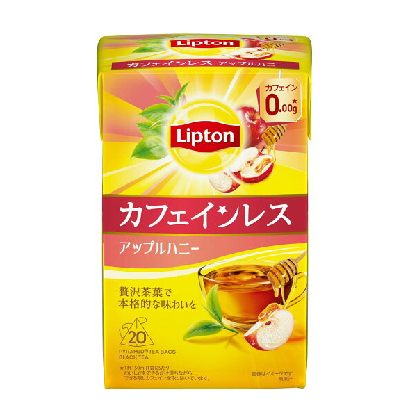 Lipton Black Tea Apple Honey Decaf Caffeine Free 20 Pyramid Tea Bags