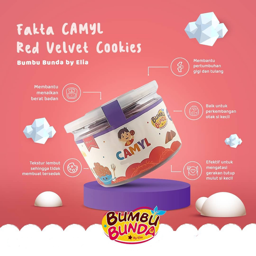 Bumbu Bunda Elia CAMYL Cookies / Cemilan MPASI / Snack Bayi / Cemilan Bayi / Cemilan Anak / Snack Anak