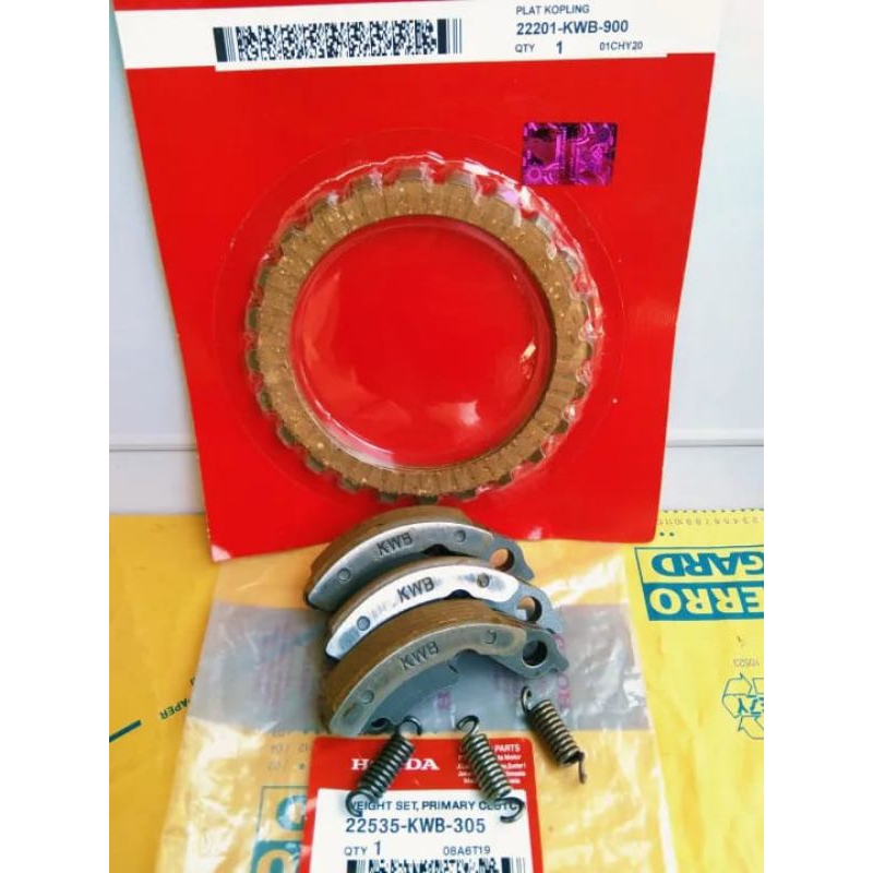 Kampas Ganda only + Kampas Kopling KWB Honda Blade 110 lama/Revo absolute/Revo fit 110