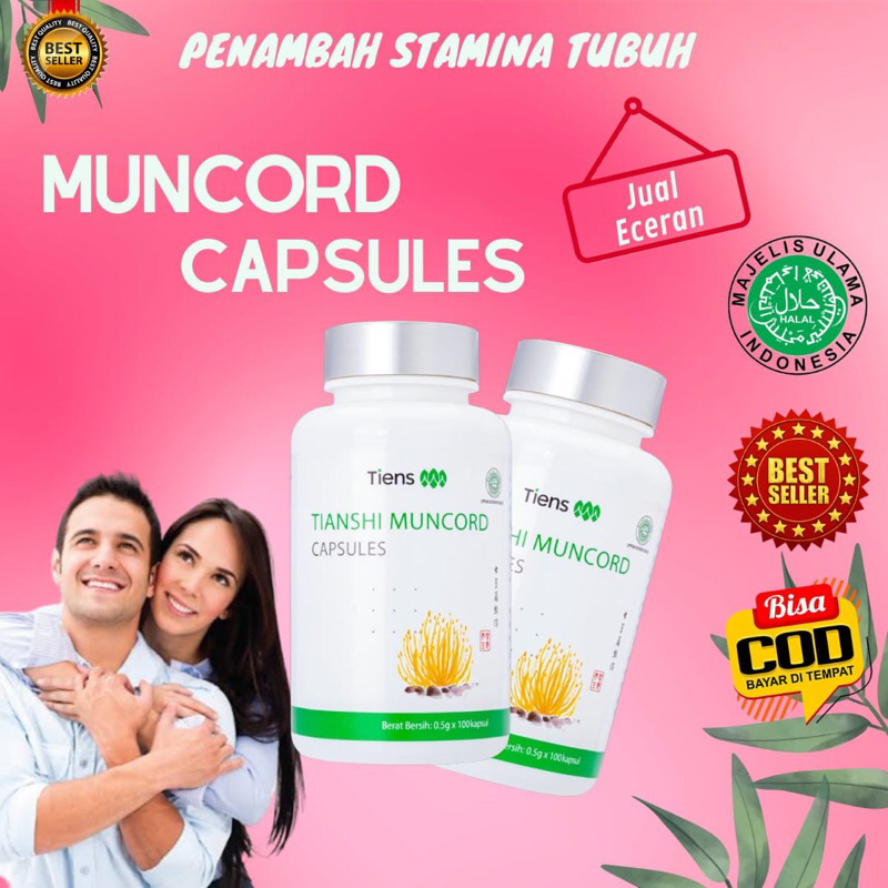 TERLARIS Muncord Capsule Asli Original Penambah Stamina Badan TIENS Ampuh Obat Kuat Herbal Pria & Wa
