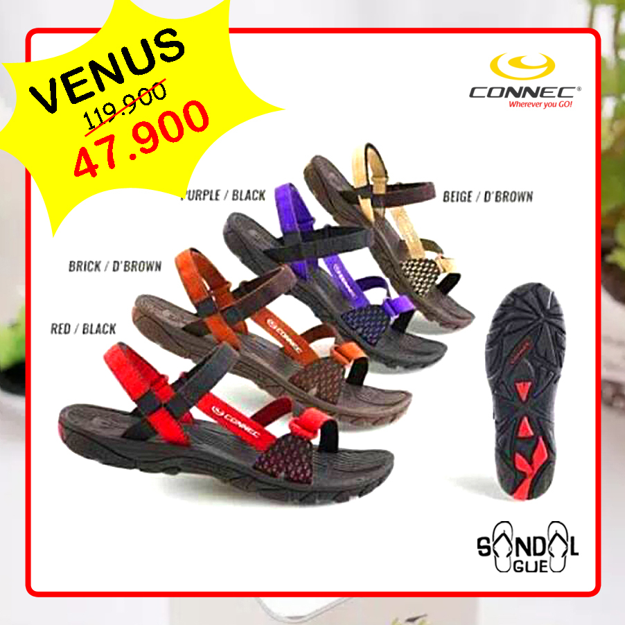 PROMO SANDAL WANITA KEKINIAN CONNEC PAMELA SPEZIA CONNIE VENUS 100% BARU