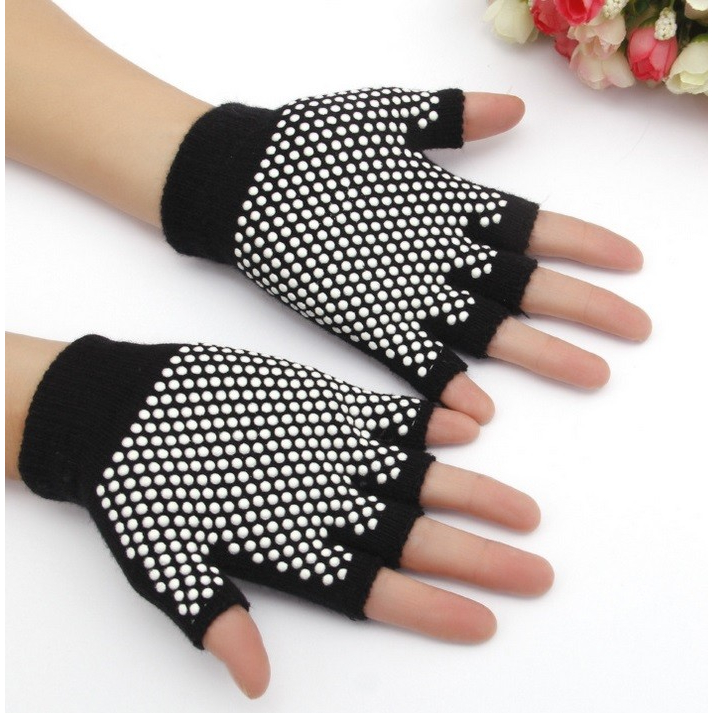 Sarung Tangan Yoga - Pilates Gel Anti Slip - Fitness Gym Gloves